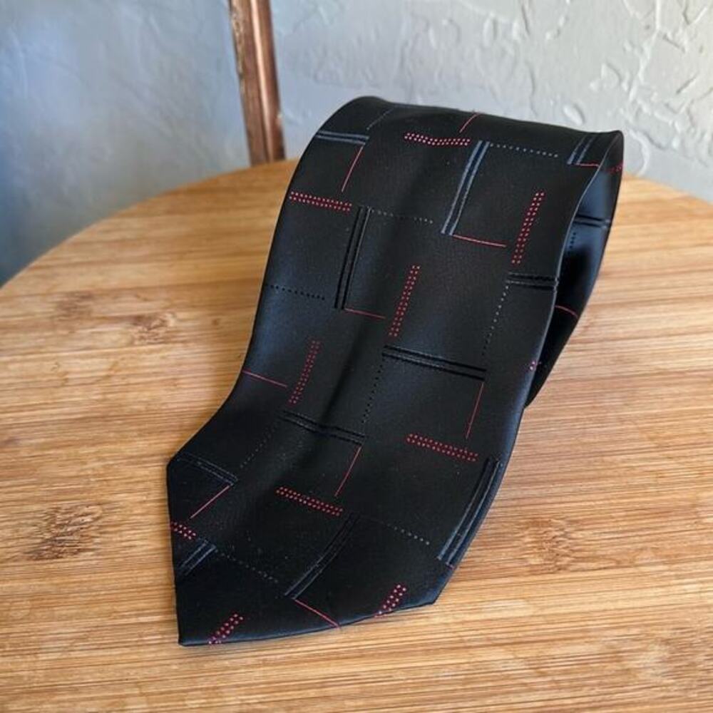 Giorgio Bissoni black and red‎ mens neck tie